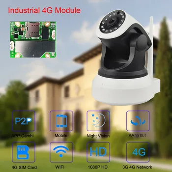 3G 4G Kamera vgrajena Baterija GSM Kartice SIM Fotoaparata Brezžično WIFI Home Security 1080P HD Video Nadzor, IP Kamere