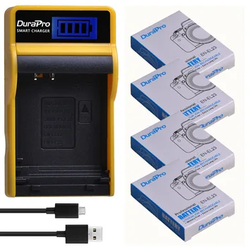DuraPro 1850mAh SL-EL23 SL EL23 Fotoaparata, Litij-ionska Baterija + LCD USB Polnilec Za Nikon COOLPIX P900, P610, P600, B700, S810c Fotoaparat