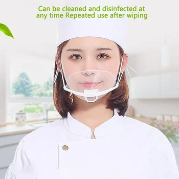 10 Kos Plastike, Prozorni Sanitarne Odpre Maska Za Nego Kože Hrane Tovornjak Ličila Zobni Anti-Širjenje Delo Zaščitne Maske Za Obraz