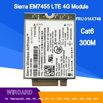 WIRCARD EM7455 FRU 01AX746 LTE 3G 4G Kartico za Thinkpad X1 carbon 5. gen X270 T470 T470S T470P T570 L570 L470 P51 P71