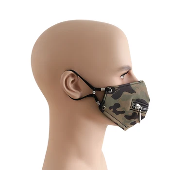 BONISKISS Prikrivanje Masko Outdoor, jahanje zadrgo usnje Dustproof prostem Maske Moški Ženske Obraz Ščit
