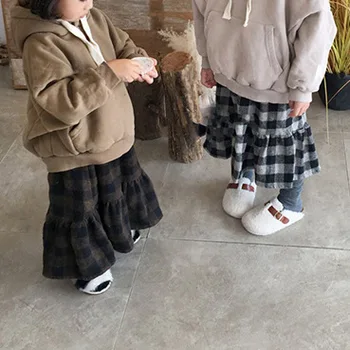 2019 zimska otroška oblačila novo hooded barva sprednji žep flis pulover dekleta vrhovi