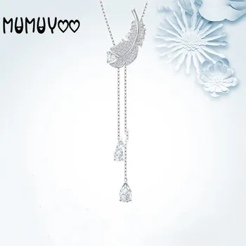 Visoke kakovosti 1:1 nov modni, klasični čar s925 sterling srebro smart pero element Y-shaped ženski nakit ogrlica