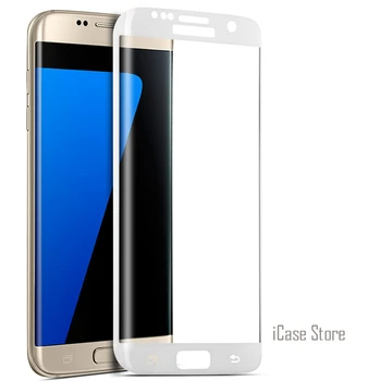 9H 3D Ukrivljene Površine Celoten Zaslon Pokrov eksplozijam Kaljeno Steklo Film Za Samsung Galaxy S6 rob S7 Edge Zaslon Patron