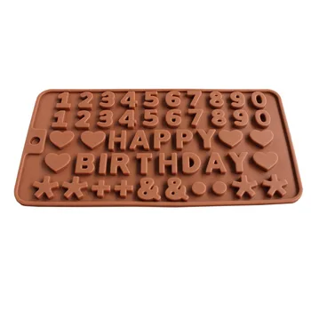 1PC Številke, Črke Obliko Silikonski Čip Čokolade Mini Sladkor, Sladkarije Plesni Digitalni DIY Torto 3D Kalup za Otroke Ročno Piškoti