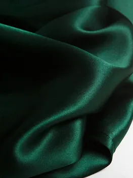 Saten Težka Svilena Obleka 2020 Jesen/zima Kravato z Mulberry Svile Pismo Žensko Krilo Srednje Dolžine