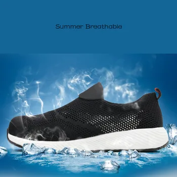 2020 Moški Škornji Moški Varnostni Čevlji Jekla Toe Gradnje Zaščitna Obutev Lahka 3D Shockproof Delo Zavezat Čevlji Za Moške