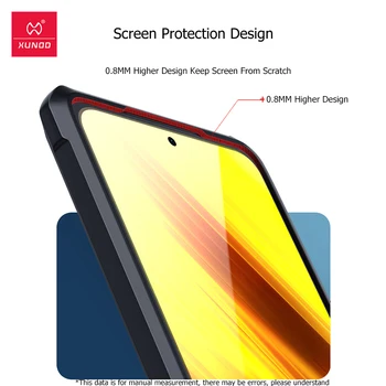 Xundd Primeru Za Xiaomi POCO X3 Primeru Shockproof Pregleden Lupini Zaščitni Pokrov zračne blazine Za Xiaomi Pocophone Poco X3 NFC Primeru