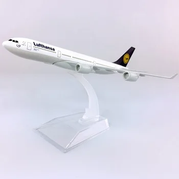 16 1:400 Lestvica Letalskih nemška Lufthansa Letalo Airbus 340 A340 Model W Znanja Zlitine Letalo Letalo Zbirateljske Zaslon Toy Model