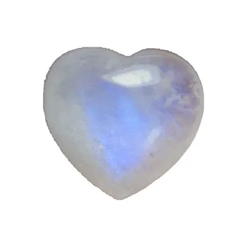 2pieces AA svoboden kroglice bela modra mavrica moonstone srce 12-13mm za DIY nakit, izdelava FPPJ wholesalenature
