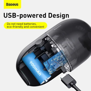 Baseus C2 USB Namizni sesalnik Mini Prenosni Desk Čiščenje Orodje Za Prenosni RAČUNALNIK Tipkovnico Šolska Učilnica, Pisarniški