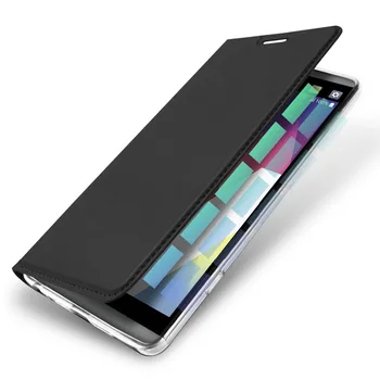 Duks Ducis Za LG G6 Primeru Flip Luksuzni Denarnica Usnje Reže za Kartice Imetnik Kritje za LG G6 Silikonski Funda Coque Stojalo Pametni Vrečke