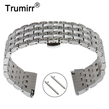 Kristalno Diamond Watchband Hitro Sprostitev za Frederique Stalno Jacques Lemans Orient Jekla Watch Trak Zapestni Trak Povezavo Zapestnica