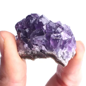 Mini Naravni Kristal Ametist Gruče Geode Obesek Vijolično Quartz Raw Točke Mineralnih Vzorcu Zdravljenje Doma Dekor