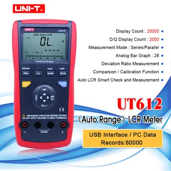 ENOTA UT612 USB Vmesnik 20000 Šteje Induktivnost Frekvenca Preizkus Odklon Koeficient Merjenje LCR Metrov z box