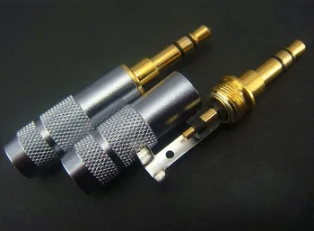 100 kozarcev DIY Avdio Priključek 3,5 mm ravne plug 3pole Zvočnik Priključek za kabel Adapter Za 6 mm Kabel