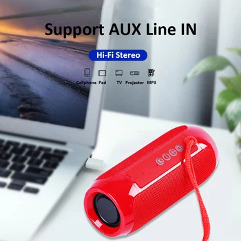 20W HIFI Prenosni Brezžični Bluetooth Zvočnik Stereo Stolpec Boombox Subwoofer Zvočniki Podpora FM Radio TF AUX USB za Telefone