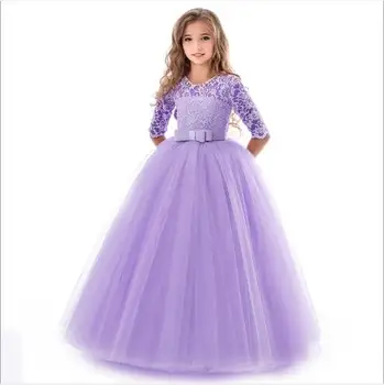Obleke Za Dekleta Dolgo Bridesmaid, Otroci, Dekleta, Oblačenja Otrok Princesa Stranka Obleko Poročno Obleko 5-12 Let Vestido