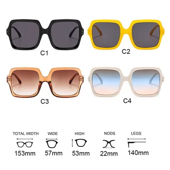 2021 Nov Modni Beli Kvadrat sončna Očala Ženske Luksuzne blagovne Znamke Oblikovalec Jasno Gradient Odtenkih za Ženske Retro sončna Očala UV400