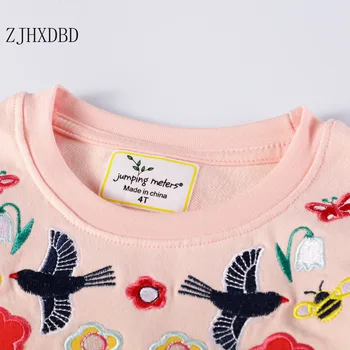 Vezeni Cvetlični Cvetlični Jagode Ruched Dekleta Tiskanja Roza Vzorec Naravnost Pricess Obleke 2020 Oblačenja za Dekleta, Otroci, Otroci