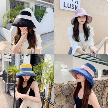 Poletje upogljivi vedro klobuk unisex dame na prostem za zaščito pred soncem bombaž ribolov, lov skp moških bazena glavo nedelja klobuk