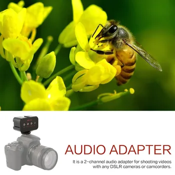 WS-VS Dual-Channel Audio Mikrofon Mešalnik Adapter S Hladno Čevelj Montaža Razdelilnika za Canon, Nikon, Sony DSLR Kamere