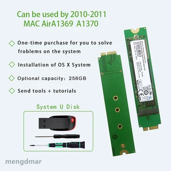 NOVO 256GB SSD Za leto 2010 2011 Macbook Air A1369 A1370 ssd DISK MC503 MC504 MC505 MC 506 MC965 MC966 MC968 MC969 SSD