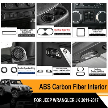 Primerni Za Jeep Wrangler JK 2011 2012 2013 2016 2017 Ogljikovih Vlaken Avto Notranje Spremembe Pribor ABS Visoko Kakovost
