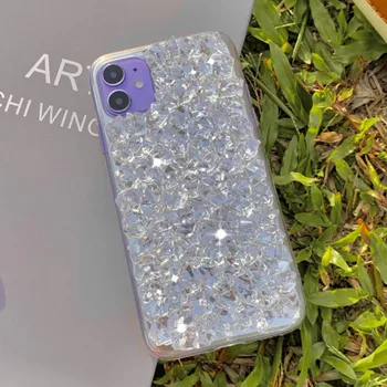 Moda Pregleden Kristalno Nosorogovo Diamond Bling Silikonsko Ohišje Za iphone 11 pro max SE 2020 X XS XR 7 8 Plus Mehka TPU Pokrov