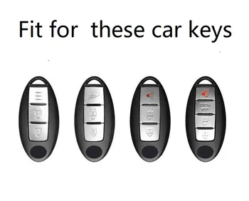 Usnje Avto Ključ Paket Kritje / Avto Ključ Primeru Tipko Kritje primera Tipko Lupini Za Nissan X-TRAIL, QASHQAI TIIDA SYLPHY TEANA Dodatki