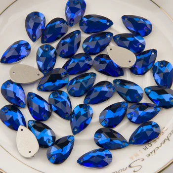 YANRUO 3230 Spusti Capri Modro Kamni in Kristali Okrasnih Sew na Oblačilo Obleko Diamantni Set