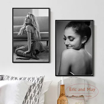 Ariana Grande Pop Glasbe, Star Pevec Platno Slikarstvo Plakatov In Fotografij Slike Na Steni Nordijska Dekoracijo Doma Dekor Affiche