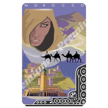 Maroko spominek magnet letnik turistični plakat