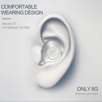 TEDEN V6 TWS 5.0 Bluetooth Slušalke Brezžične Slušalke 3D Stereo HI-fi Brezžični Kovinskih Čepkov Slušalke za iPhone, Samsung Xiaomi