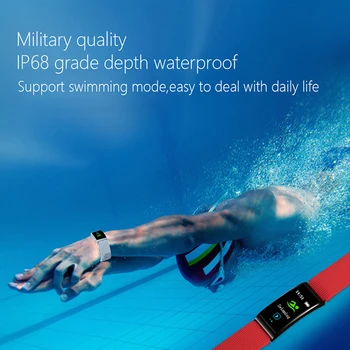 Microwear X3 IP68 Vodotesen smart fitnes zapestnica pedometer krvni tlak band smart manšeta Android, iOS fitnes tracker