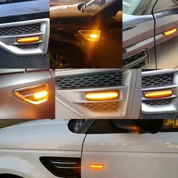 2pcs zaporedno blinker vključite opozorilne lučke LED dinamični indikatorska lučka za Land Rover Freeland 2 Discovery 3 4 Rover Sport L320