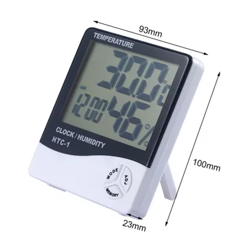 Digitalni LCD Vremenska Postaja Termometer, Higrometer Home Office Zaprtih Eletronic Temperatura Vlažnost Meter Budilka Koledar
