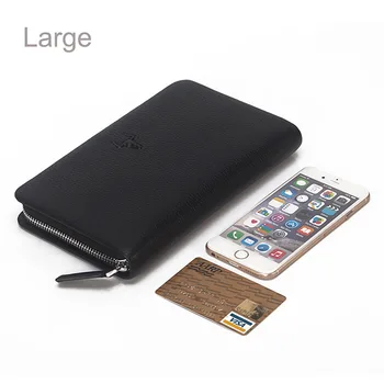 Xiaomi moške Cowhide usnje, usnjeni torbici poslovnih vreča Denarja Multi-card zadrgo denarnice, velike zmogljivosti, Kovanec Torbici kartico map