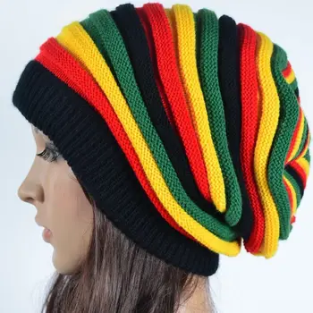 Brezplačna Dostava 2019 Pozimi Hip Hop Bob Marley Jamajški Rasta Reggae Multi-barvne Trakove Kapa Klobuki Za Moški Ženske
