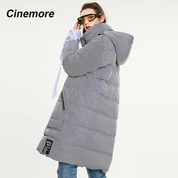 Cinemore 2020 Pozimi nov prihod žensk navzdol jakno sive barve vrhnja oblačila ohlapna oblačila visoke kakovosti zimski plašč ženske Y9060