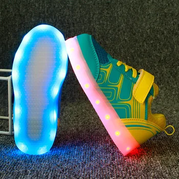 Velikost 25-37 Otroci Žareče Svetlobna Superge Z prižgejo Podplati USB Charge Otrok LED Čevlji Z Lučmi Fantje Dekleta LED Copate