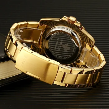 WWOOR Ure Mens 2020 Luxury Gold Black Quartz Potapljanje Gledal Človek Top blagovne Znamke Športne Nepremočljiva Datum Zapestje Gledati Moške reloj hombre
