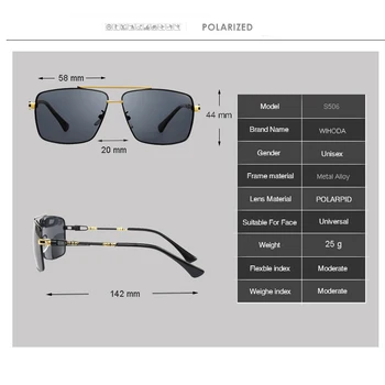 Prvotne 2020 Photochromic Polarizirana Moških Luksuzni sončna Očala ,Znamke Oblikovalec Moški UV400 Kvadratnih sončna Očala S506
