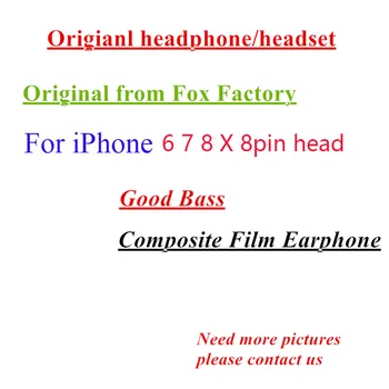 20pcs/lot 8 pin glavo Slušalke z mikrofonom Žične Stereo Slušalke za iPhone 8 7 Plus X XS MAX XR iPod Žične Slušalke