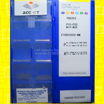 Novi Originalni ZCC.CT Kitajska CNC Rezilo 2 MM ZTBD02002-MM YBG202 Karbida Vstavi ZTBD02002MM YBG202 Rezalnik Utorov