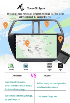 2 Din Android 10 avtoradia Za Suzuki SX4 KRIŽ-2017 avto navigacija radio stereo multimedijske WIFI 4G Carplay rds dsp csd dab