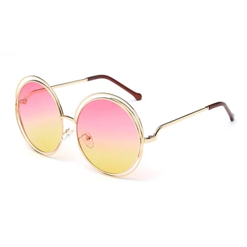 Vintage blagovne Znamke Oblikovalec Okrogla sončna Očala Klasičnih Prevelike Velikosti Retro sončna Očala Ogledalo Lady Ženska Japonska UV400 Vroče prodaje