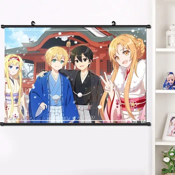 Anime Sword Art Online Klein risank anime steno, fotografijo, plakat, se pomaknite platno manga wall Art Dekor Plakat Poiščite Slikarstvo