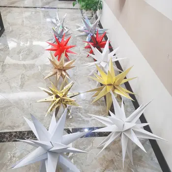 Dropshipping！3D Eksplozije Star Svetlobo 18-Trikotnik Zložljive Lampshade Zunanja Vodotesna Bar Fazi Ustvarjalnega Božič decoracion