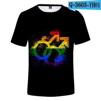 Vroče Prodaje Brezplačno LGBT Flag majica s kratkimi rokavi Za Lezbijke, Geji, Ponos Pisane Mavrice Tees Vrhovi Za Gay Doma Dekor Gay Friendly LGBT Lastniški kapital